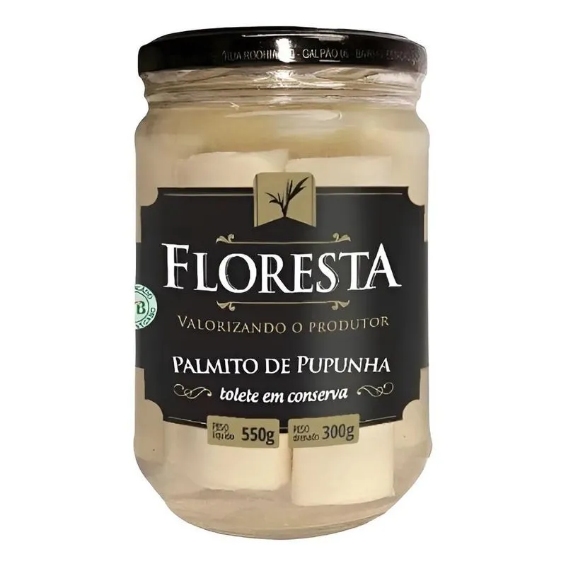 Palmito Floresta Pupunha Tolete 300 G - Conserva