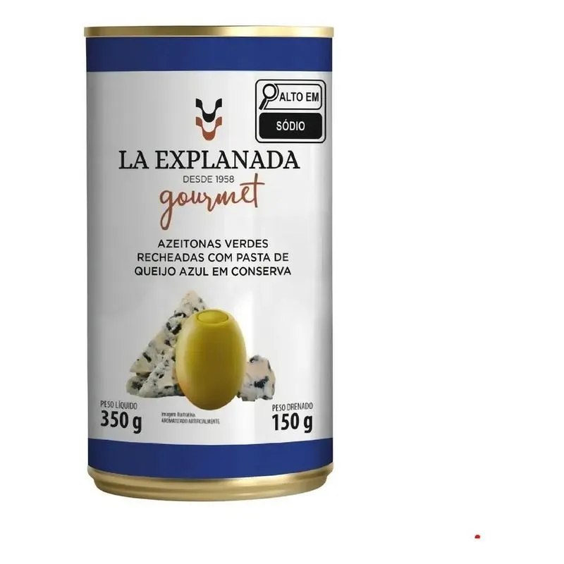 Azeitonas Verdes Recheada Com Queijo Azul La Explanada 150g