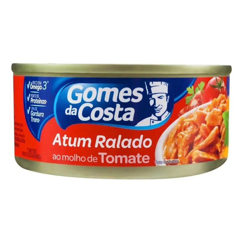 Atum Ralado Ao Molho De Tomate Gomes Da Costa Lata 140g