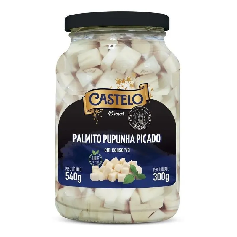 Palmito Pupunha Picado Castelo 300g