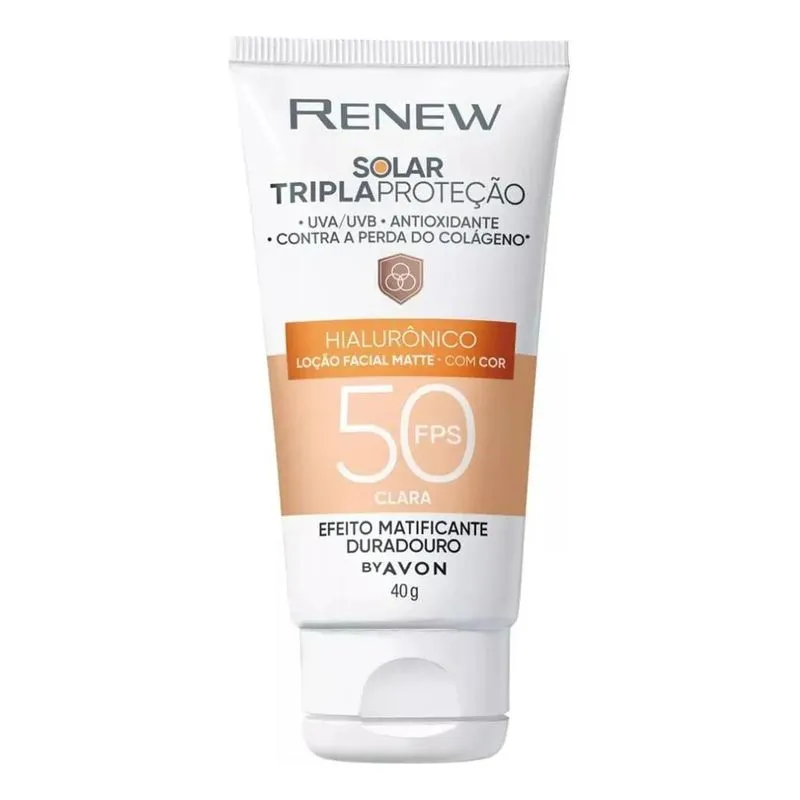Protetor Solar Renew Com Cor Clara Fps 50