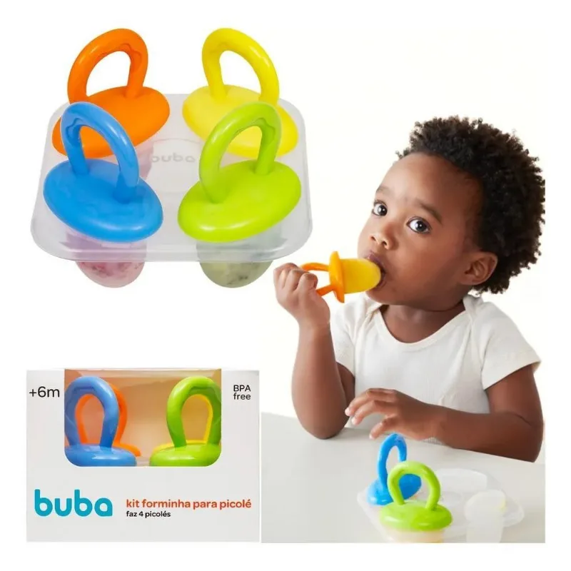 5x Forminhas Para Sorvete Ou Peitolé Picolé Bebê Buba
