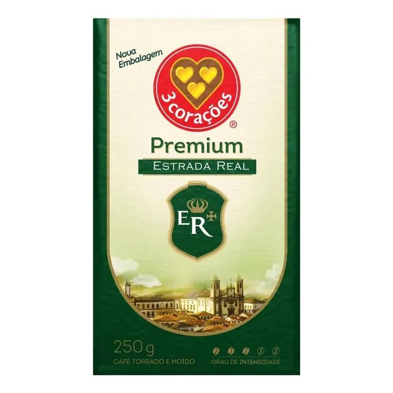 Café Torrado E Moído A Vácuo Estrada Real Premium Pacote 250