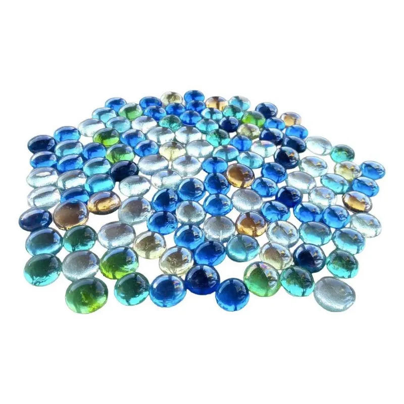 10x Gema Vidro 17mm Cores Sortidas 500g(95 A 115 Peças) Mul
