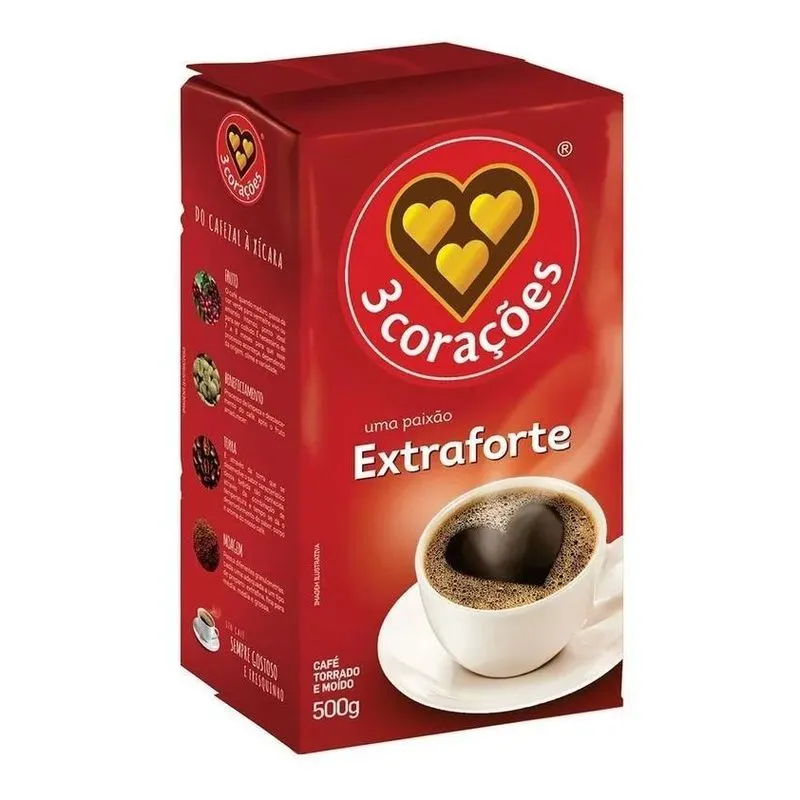 Café Torrado E Moído Extra Forte 500g 3 Corações