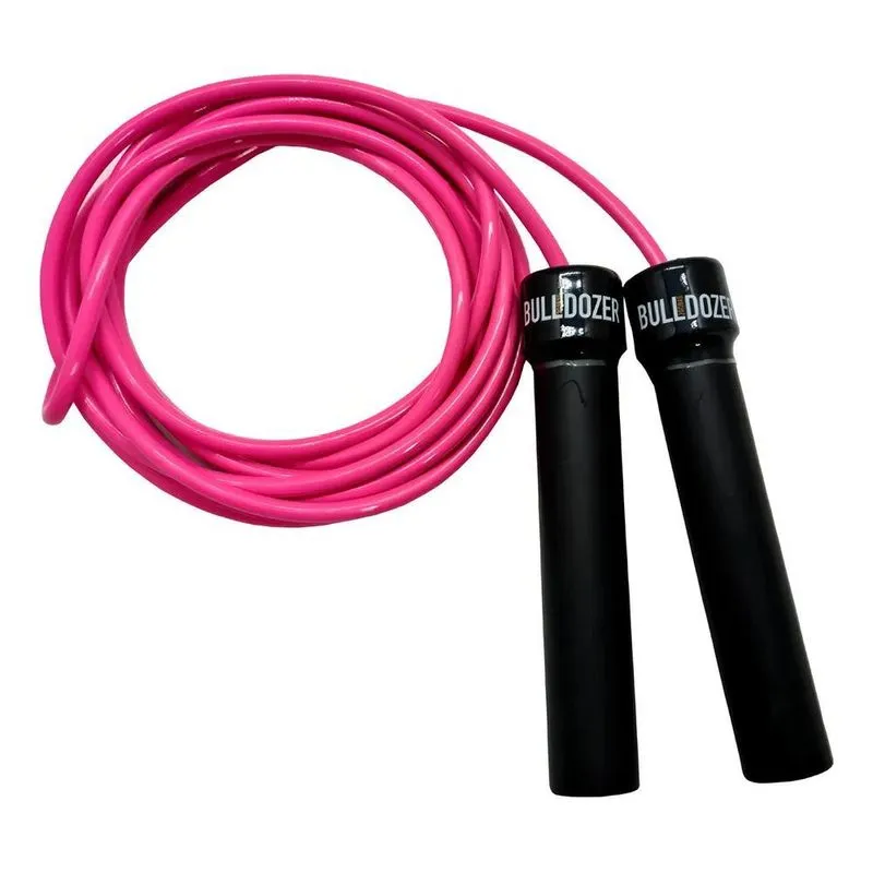 2x Corda Pular Fitness Speed Rope Rosa Academia Bulldozer Pr