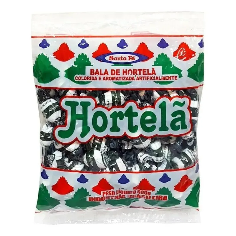 Bala De Hortelã Santa Fé Pacote 600g