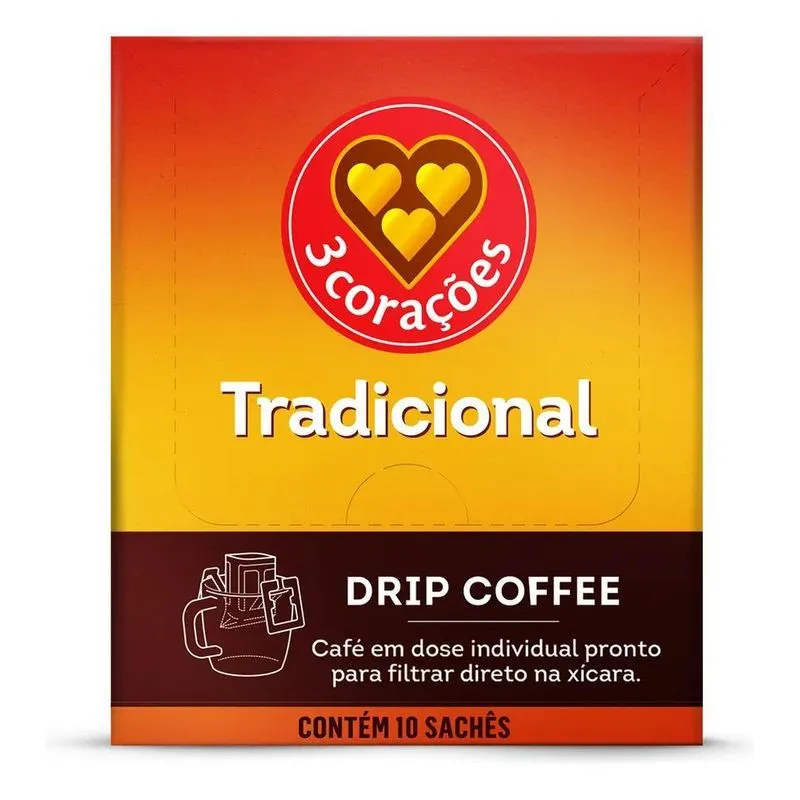 Drip Coffee 3 Corações Tradicional 10g