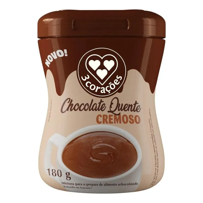 Chocolate Quente Cremoso 3 Corações Pote 180g
