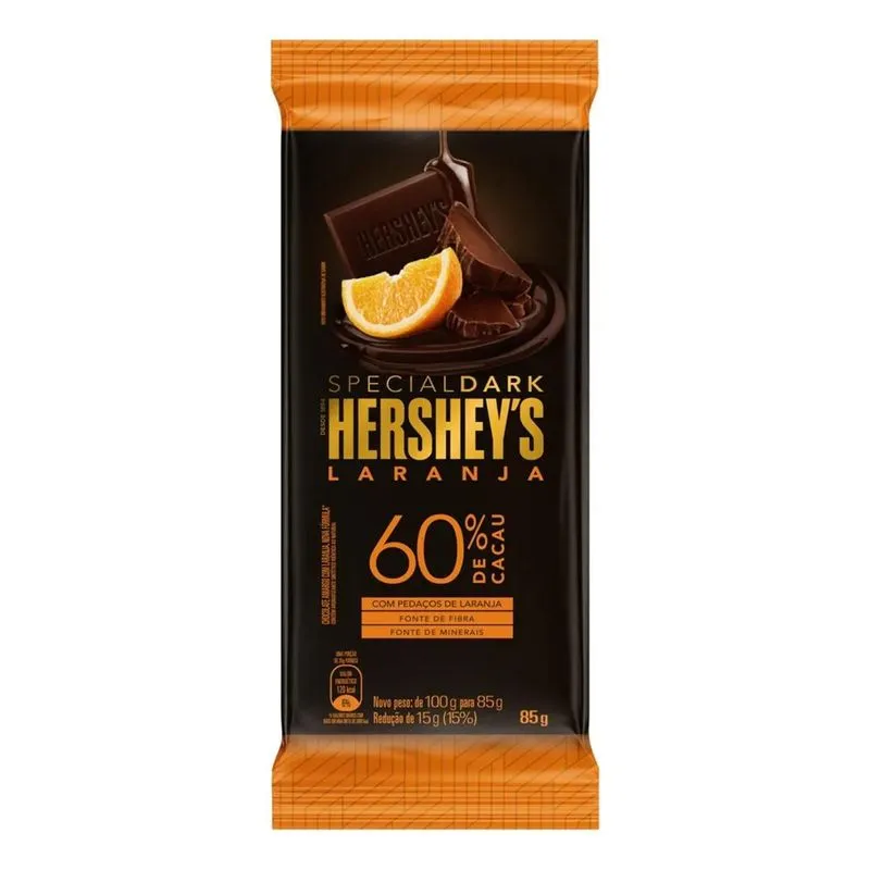 Barra De Chocolate Dark Laranja Hershey's 85g