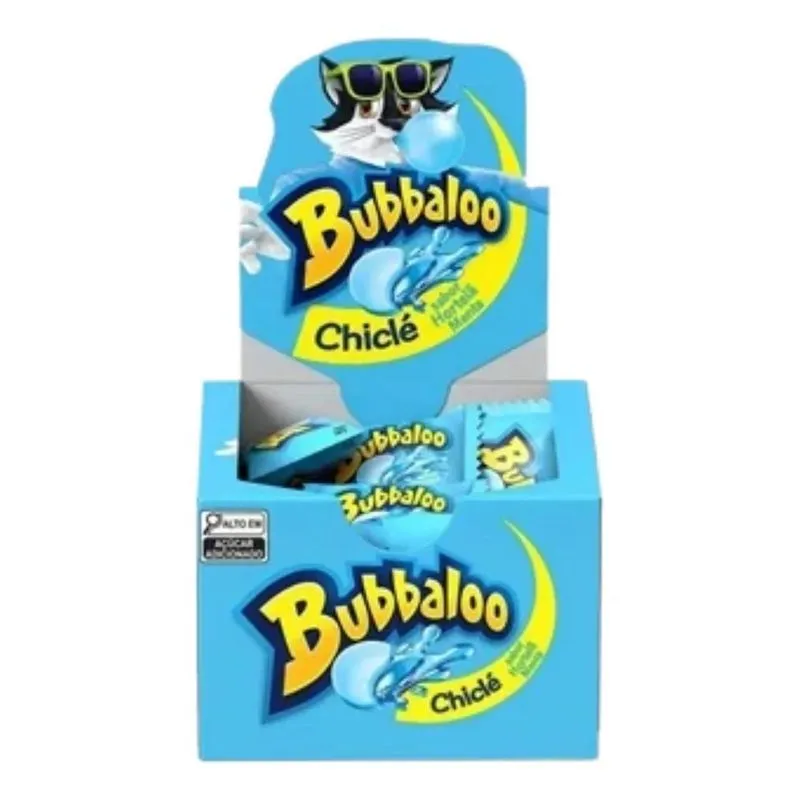 Chiclete Bubbaloo Hortelã Caixa 60 Unidades Doce Nfe