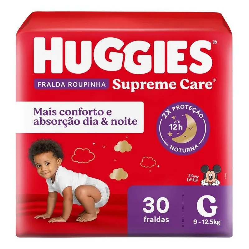 Huggies Fralda Pants Roupinha Proteção Acolchoada G - 30 Un