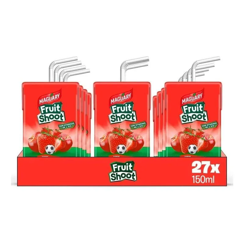 Kit 27 Suco Maguary Sabor Morango Fruit Shoot 150ml