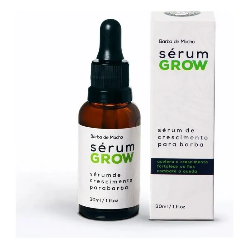 Serum Grow Acelera Crescimento Nasce Barba - Barba De Macho