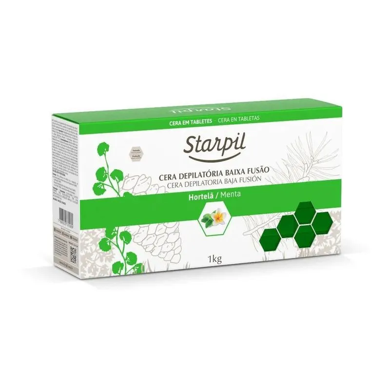 Cera Quente Depilatoria Starpil Hortelã - 1kg