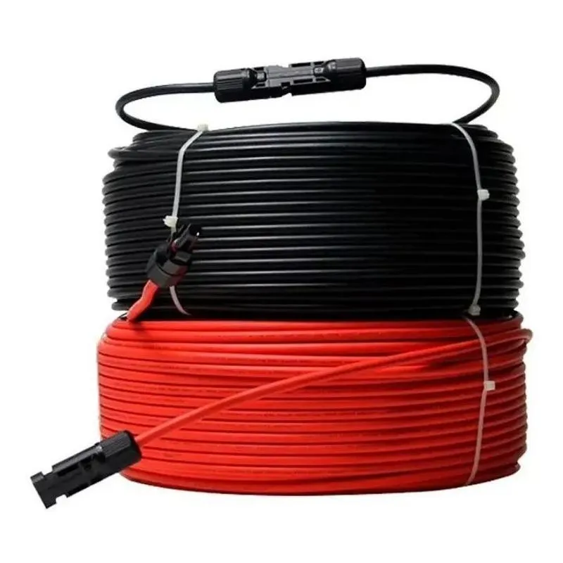 2x Cabo Solar 6mm 15m Preto + 15m Verm + 2 Par De Conector M
