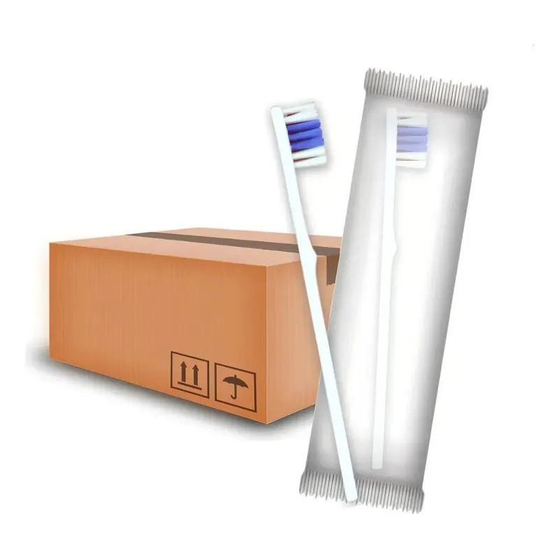 100 Escova Dente Embalada Cerdas Macias Hotel Motel Dental
