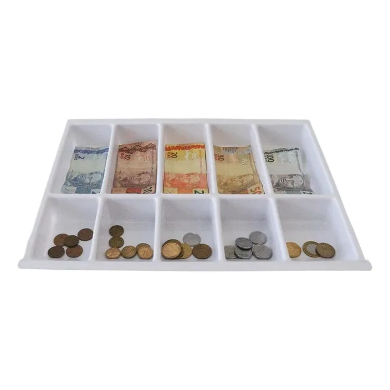 3x Bandeja Divisor Dinheiro Notas Porta Moedas Gavetas 41 X