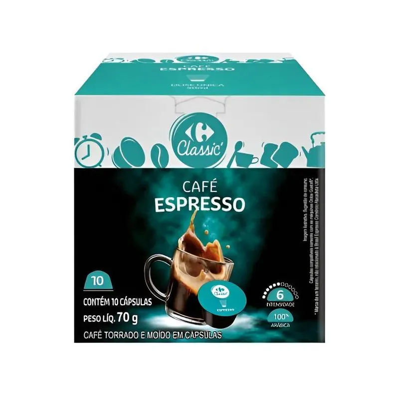 5x Café Em Cápsula Espresso Classic 10uni 70g Ca