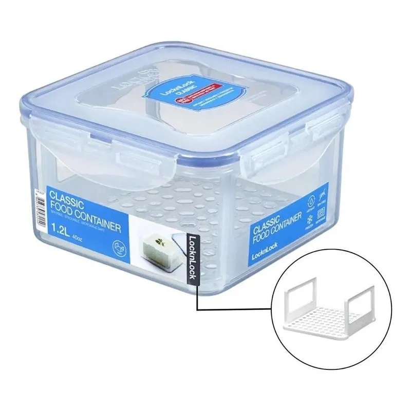 2x Porta Queijo Queijeira Hermético Com Grade Lock&amp;lock 1200