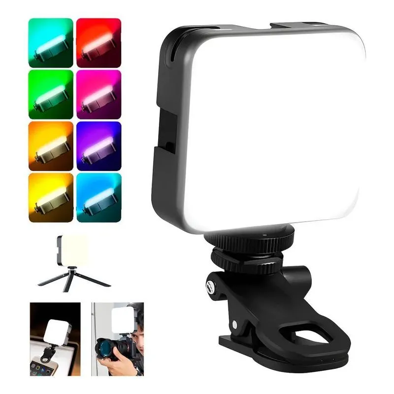Luz De Preenchimento Led Rgb Colorido Video Foto Gravação -