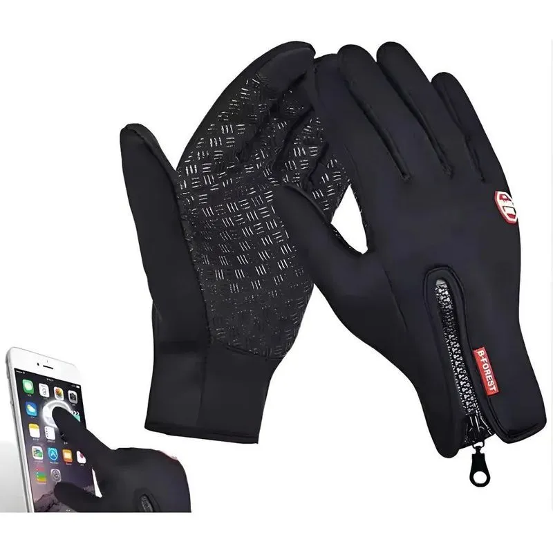 Luva Moto Bike Impermeável Motoboy Térmica Ciclismo Preto G