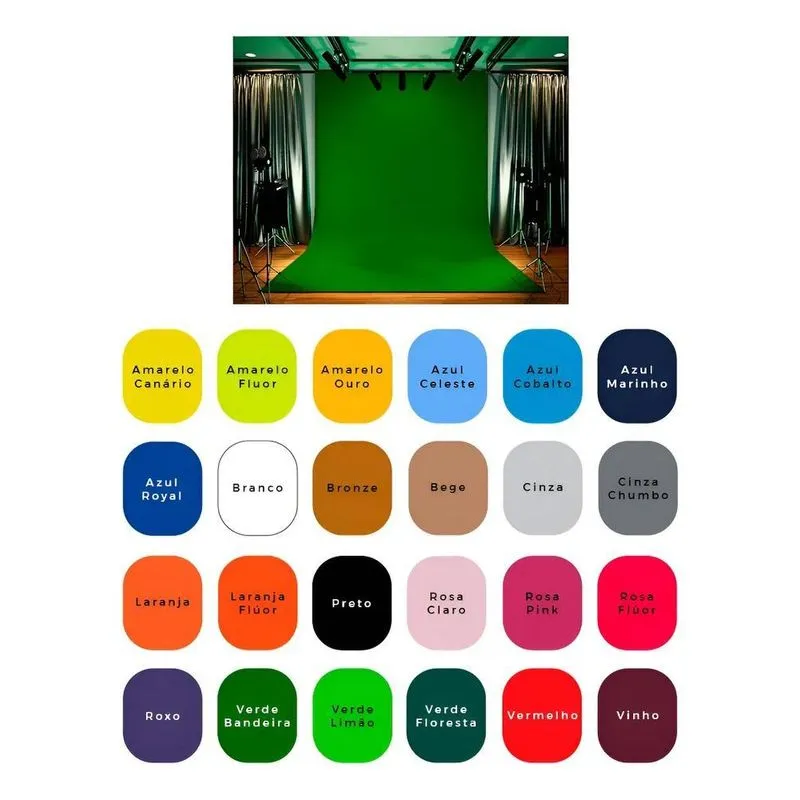 Tecido Fundo Infinito Fotográfico Chroma Key 1, Verde Bandei