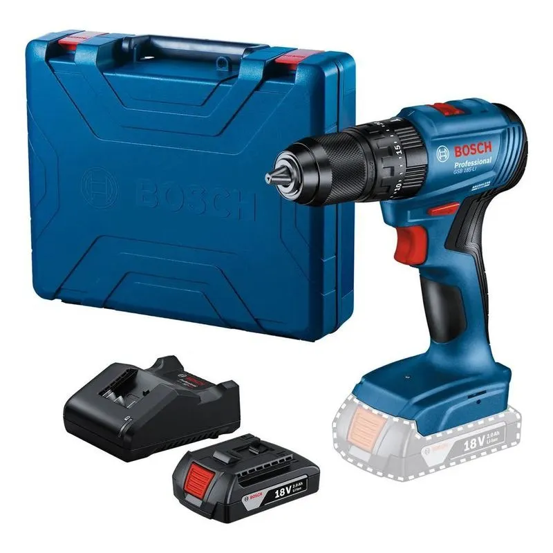 10x Parafusadeira De Impacto Brushless Bosch Gsb 185-li Cor
