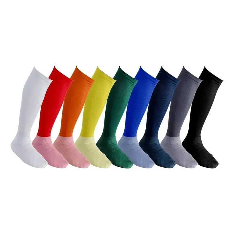10x Kit 10 Pares Meião Futebol Fustal Liso Adulto
