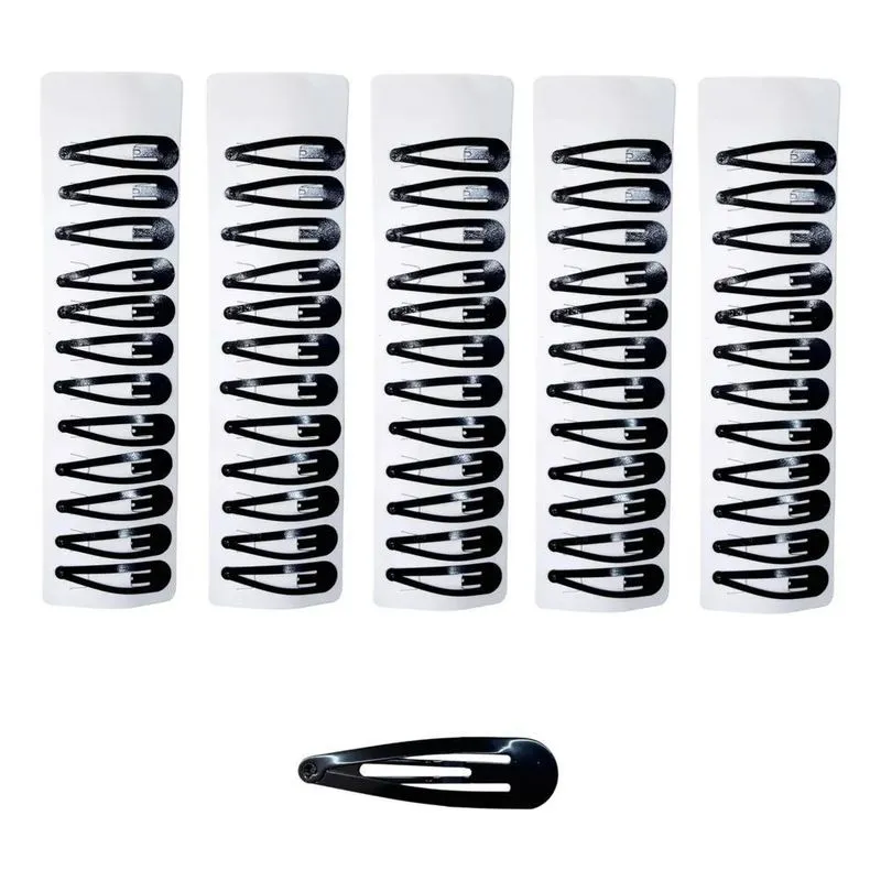 60 Presilhas De Cabelo Pretas Tamanho Grande Tic Tac