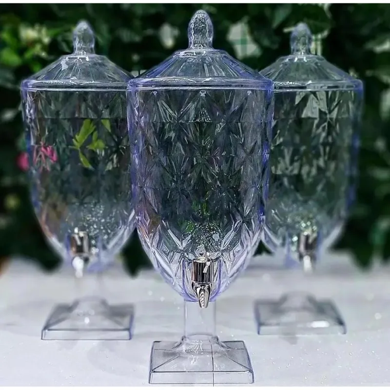 2x Suqueira Jarra Cristal Acrílico Diamond Água Suco4,5l Xpl