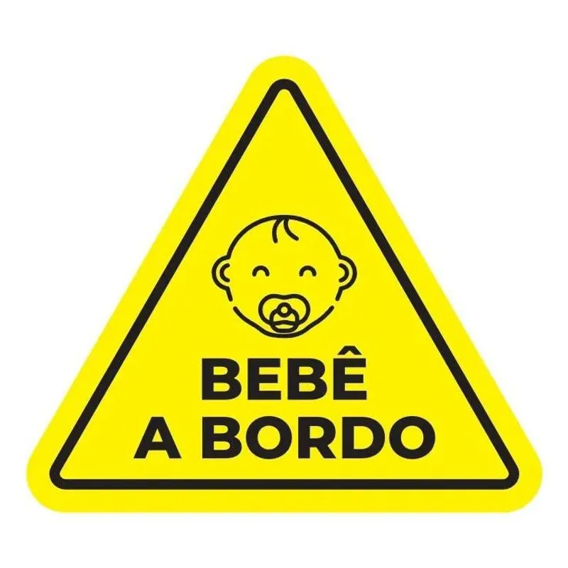 5x Adesivo De Carro Bebê A Bordo Menino Menina Infantil Exte