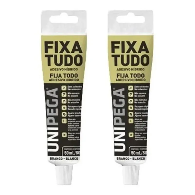 Kit 2 Cola Fixa Tudo Alto Poder De Adesão Debaixo D'água 80g