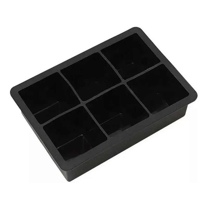 Forma De Silicone 6 Cubos Top Gelo Cubo Grande Drink Whisky