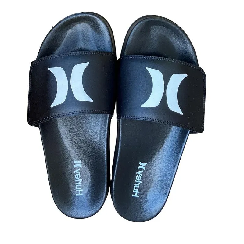 CHINELO HURLEY SLIDE ICONIC 2 FITA AUTOCOLANTE 39 / Preto e Branco