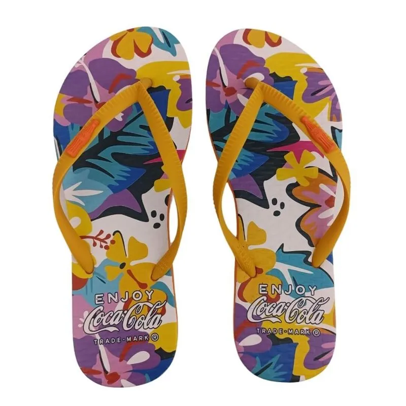 Sandália Feminina Coca-Cola Cc4403 Loire 38 / LARANJA/AMARELO