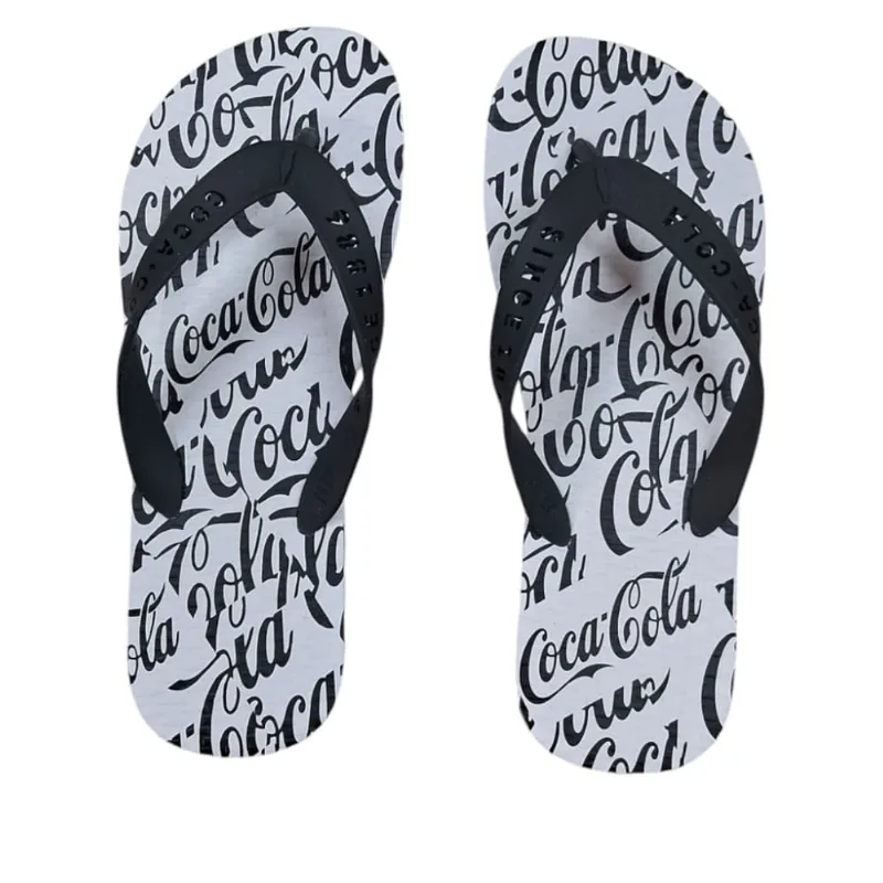 Chinelo de dedo Masculino Coca Cola Scriptmania Branco