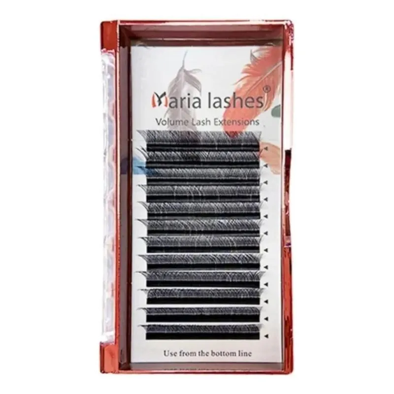 10x Cílios Maria Sasha 4d W Curva M Delineado Fox Eyes Egip