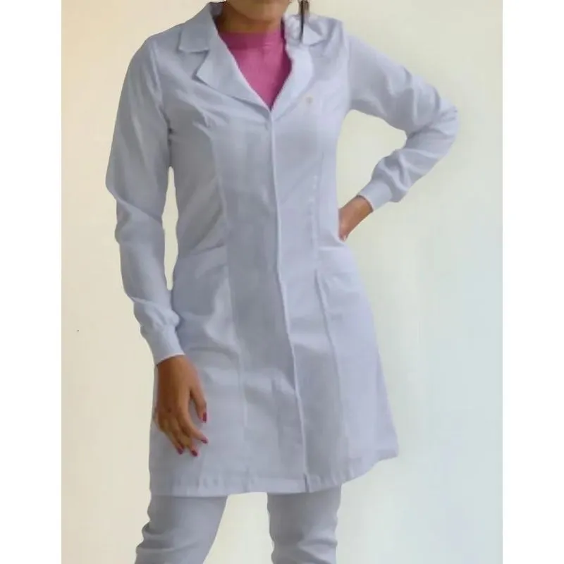 Jaleco Feminino Gola Simples Em Gabardine/medica/biomedicina