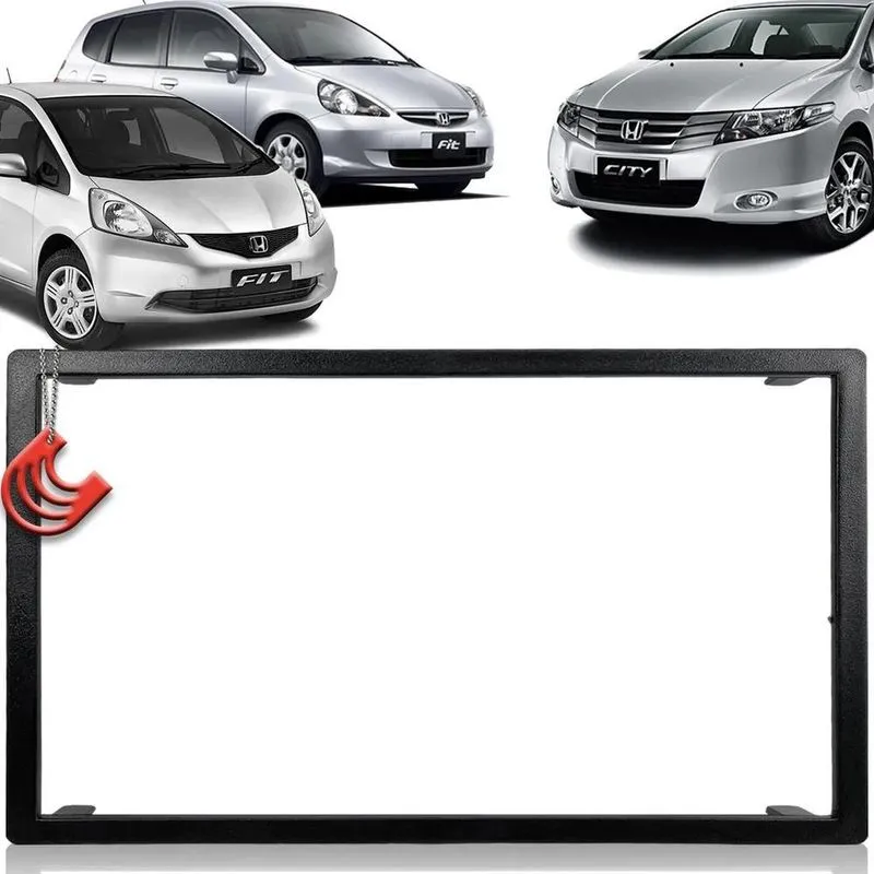 Moldura De Painel Dvd 2 Din Multimidia Dvd Mp5 Fit 04/14 Ci