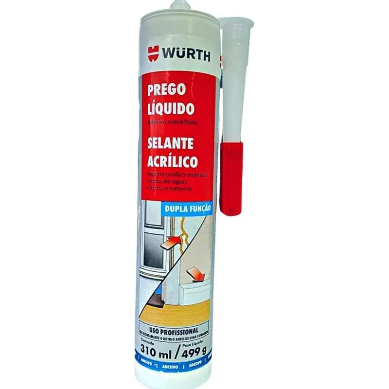 10x Prego Liquido Adesivo Selante Extra Forte 310ml Wurth C