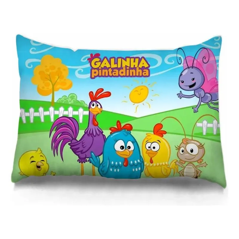 Fronha Infantil Zíper Avulsa Estampada Para M Minions Preto