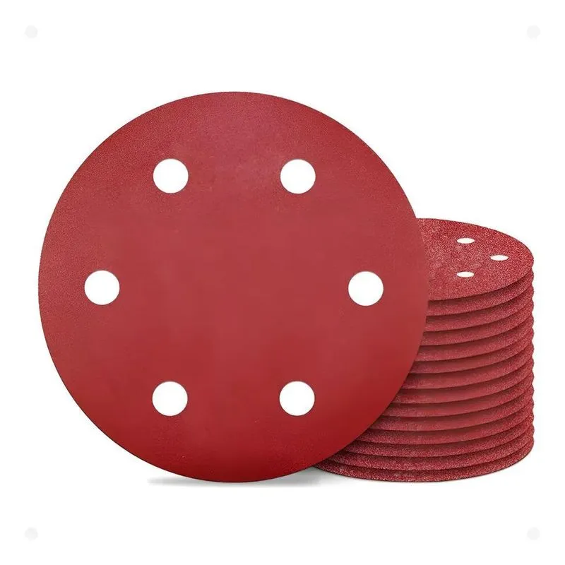 Kit Com 10 Discos Lixa 6 Furo Para Lixadeira Parede 225 100