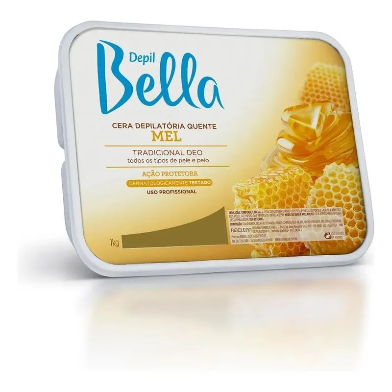 Cera Depilatória Quente Depil Bella Tradicional Deo Mel 1 Kg