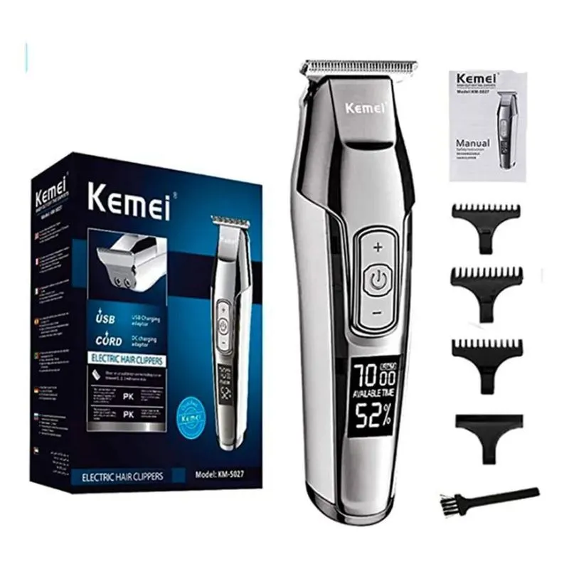 10x Aparador De Pelo Corte Cabelo E Barba Kemei Km 5027 Biv