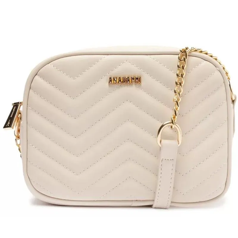 Bolsa Media Tiracolo Napa Branca 50036 Anacapri ECO NAPA - BONE - UN