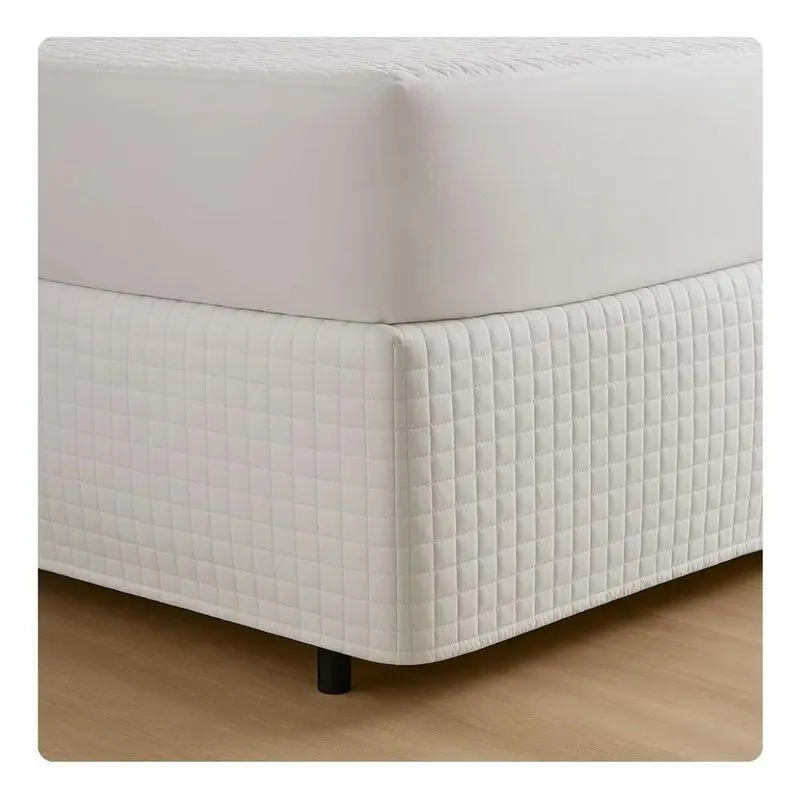 Saia Para Cama Box Matelada Ultra Wave Casal 160 Fios Branco
