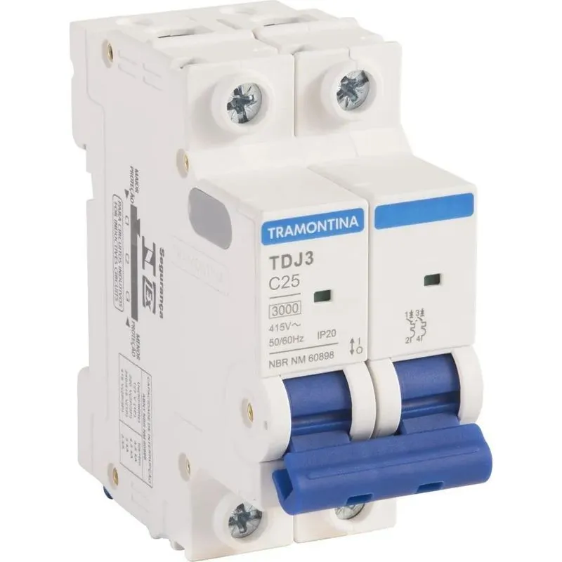 Disjuntor Bipolar Tramontina 16a, 20, 25, 32, 40, 50, 6 25a