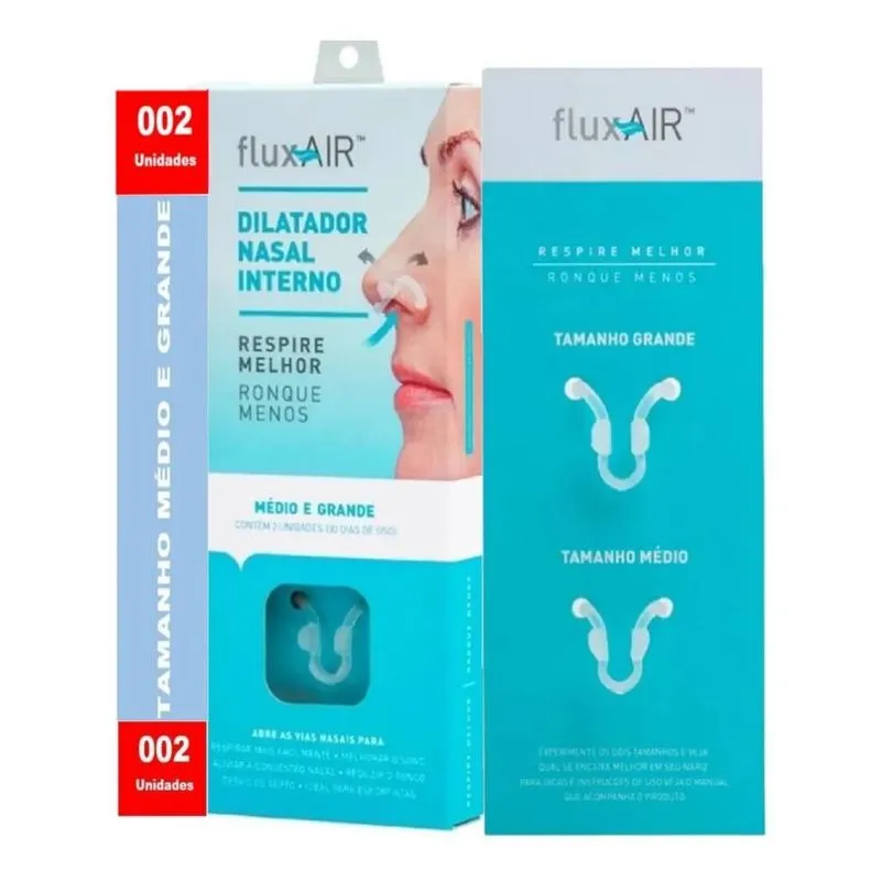 2x Dilatador Nasal Respire Melhor Durma Bem Flux Air M E G