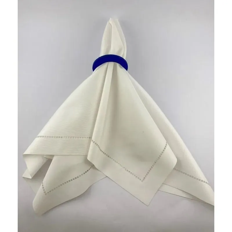8 Guardanapos Oxford 40x40 Corte Laser Mesa Branco